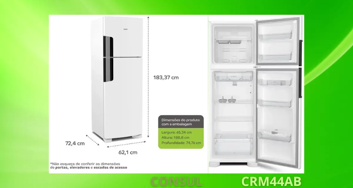 Solução de problemas da geladeira Consul – CRM44AB