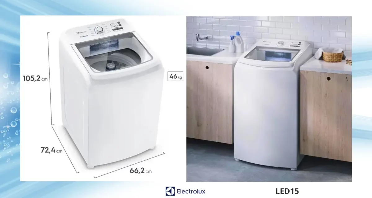 Solução de problemas da lavadora de roupas Electrolux – LED15